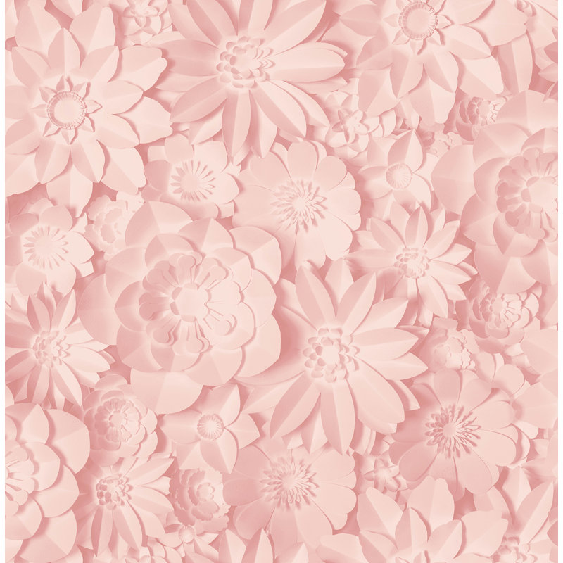 Rouleau de papier peint floral Cale, Rose