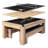 American Legend 7' Hampton 3-in-1 Combination Table Includes Billiards, Table Tennis, and Dining Table with Dual Storage Bench Seating-93633285-135909005