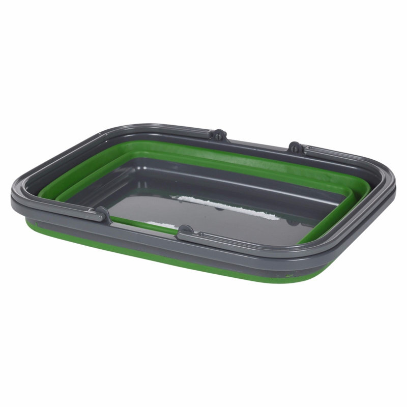 Fabric Laundry Basket with Handles, Green