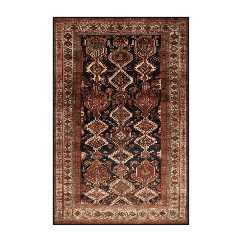 Tapis brun lavable à la machine, Rectangle 7 pi x 10 pi
