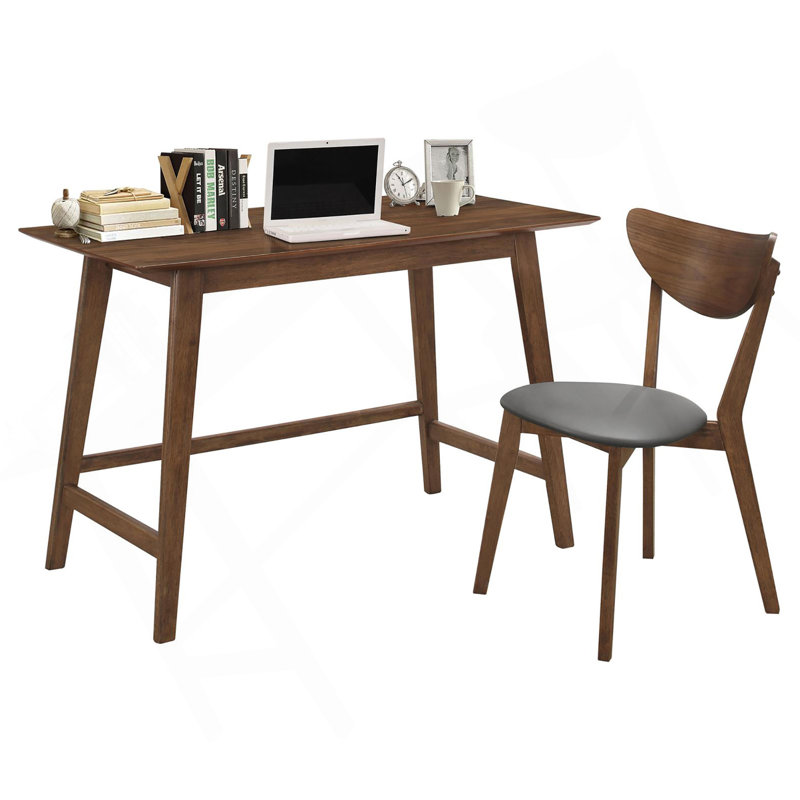 Ensemble de bureau d'écriture 2 pièces noyer