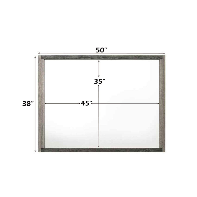 Miroir à cadre gris