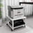 19.7 x 19.7 x 11.8 inches 2 Tier Heavy Duty Laser Printer Stand Under Desk with Paper Storage Shelf-98501275