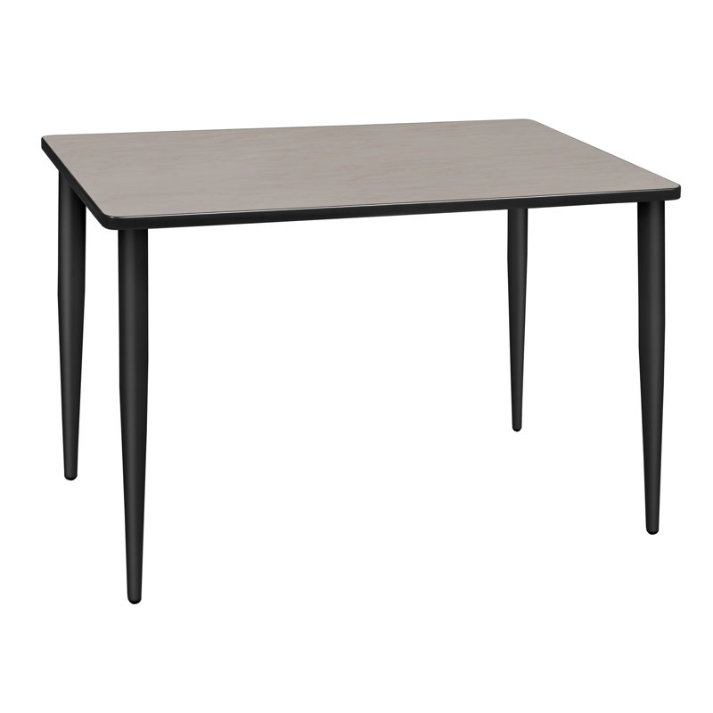 Plateau de table de formation Kahlo, pieds fuselés, H 29 po x L 42 po x l 24 po, Érable, Noir