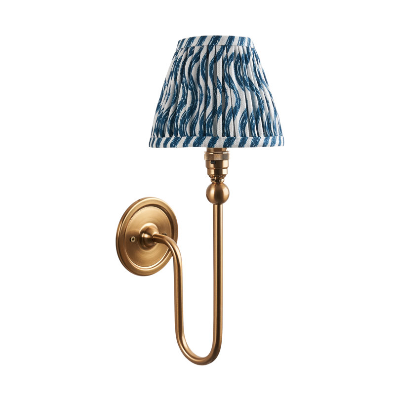 Santiago Steel Armed Sconce, Blue, 37cm H x 16cm W x 22cm D