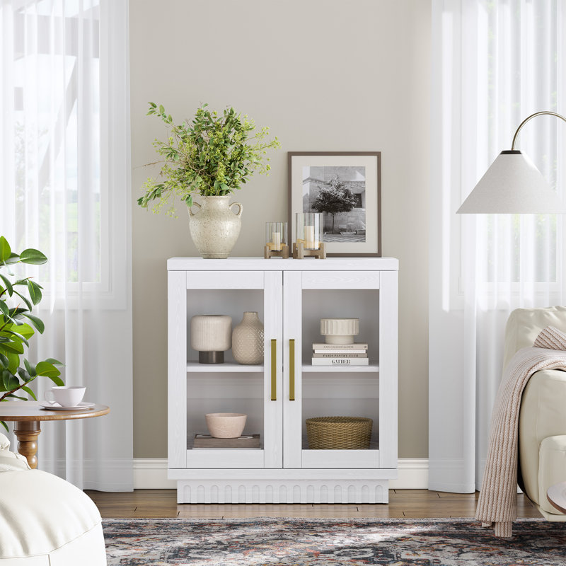 Two-Doors Sideboard Buffet Cabinet, White