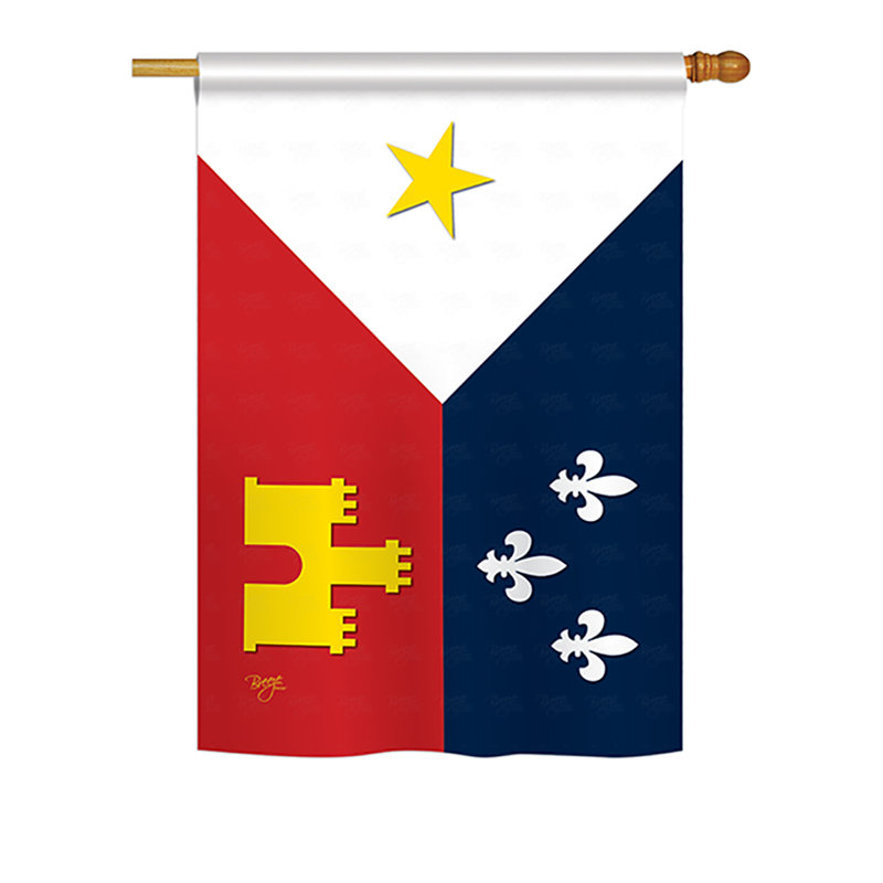 Patriotic Multicolor Polyester Vertical House Flag, 28 x 40 inches