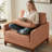 Chenille Accent Chair With Solid Rubberwood Legs-125004290