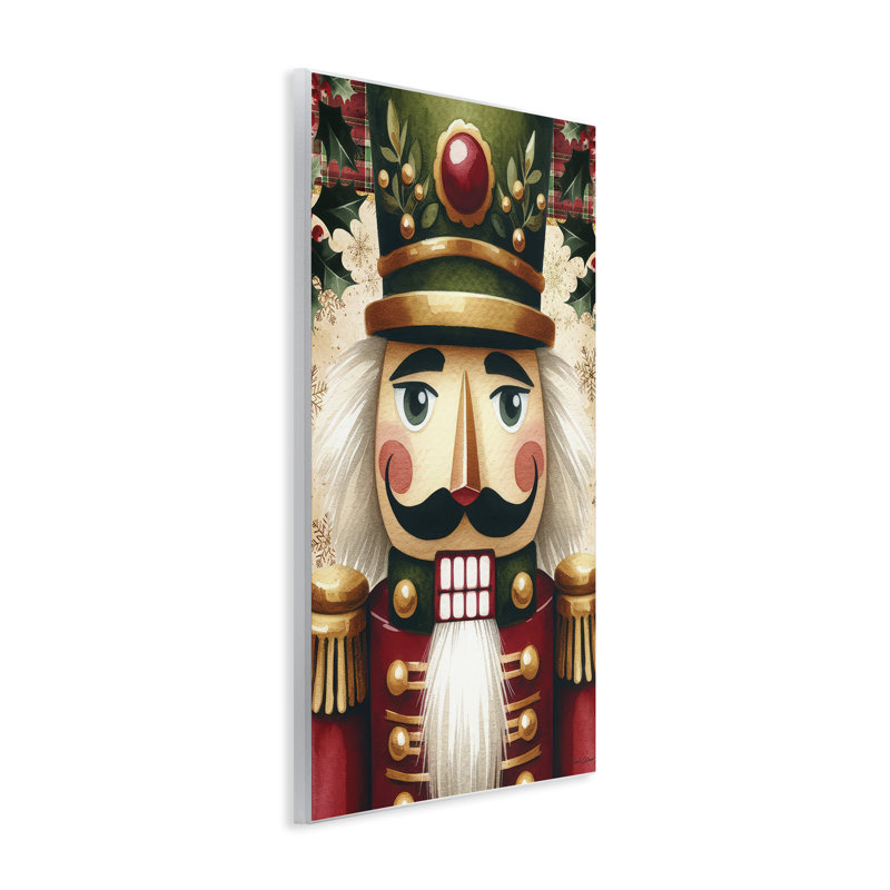 Plaque murale traditionnelle casse-noisette festive, design par Nicole DeCamp, H 19 po x l 13 po