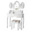 Ensemble coiffeuse avec miroir Clementina-814706149