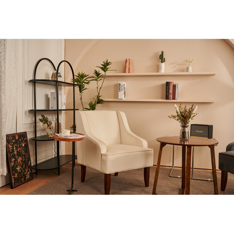 Arkia Velvet Armchair, Beige