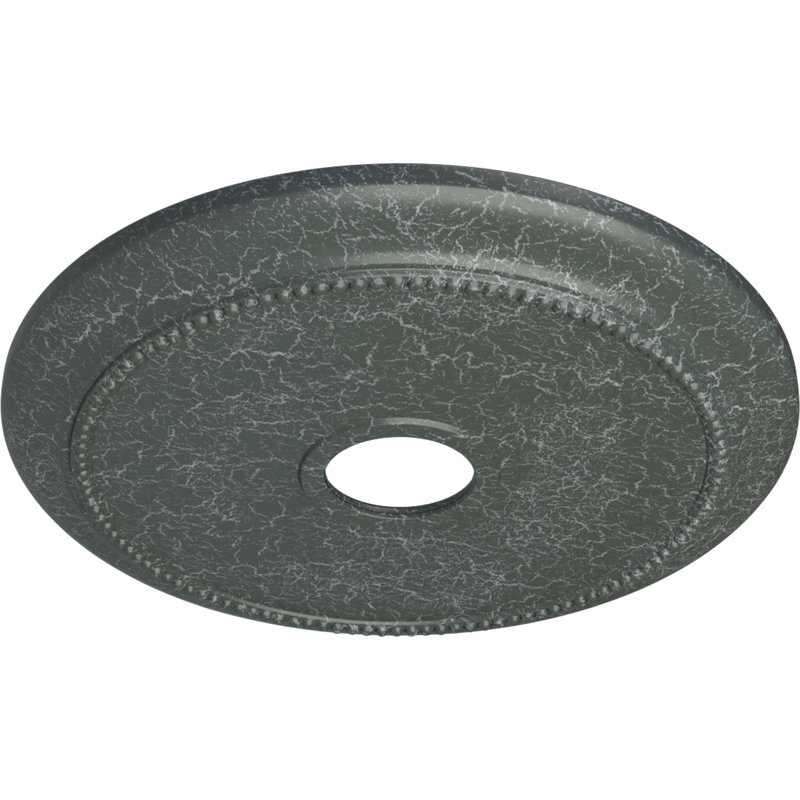 Médaillon de plafond 24 1/8 po x 4 3/8 po x P 2 1/4 po (convient aux auvents jusqu'à 4 3/8 po), Craquelure vert athénien