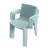 Indoor And Outdoor Armchair, Modern Stackable Plastic With Ergonomic Slatted Back Design, All-Weather PP Material-2060763481