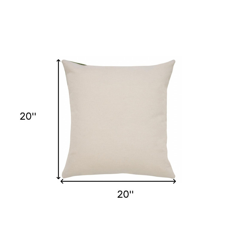 Reversible Pillow Insert, Green/White