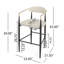 2 sièges à hauteur de comptoir - siège beige, pieds en fer pour siège de cuisine fonctionnel en tissu avec-1831897340-1831897219