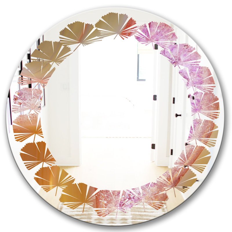 Miroir mural Crystals of Amethyst Leaves, H 23,6 po x l 23,6 po, Crystals of Amethyst Leaves