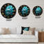 Gros plan sur une marguerite bleue et blanche pure II - horloge murale traditionnelle-60281414
