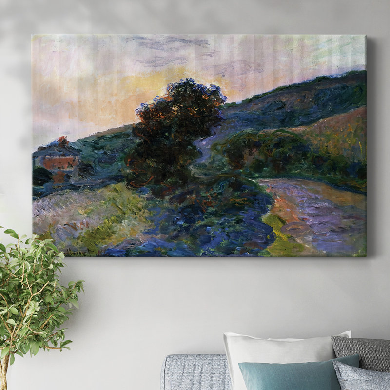 Coucher de soleil à Giverny, 1886, toile tendue avec châssis, H 24 po x l 36 po