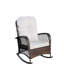 Chaise berçante d'extérieur à large siège avec structure