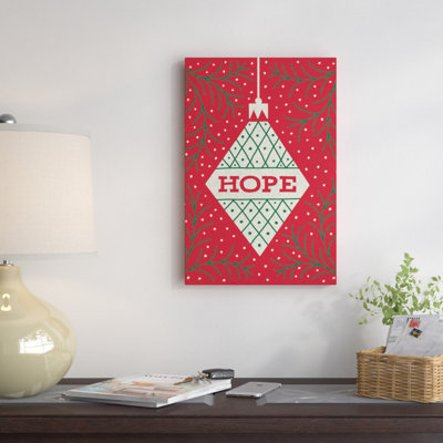 «Jolly Holiday Ornaments Series: Hope», impression sur toile