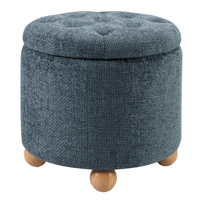 Naomi Storage Ottoman, Blue