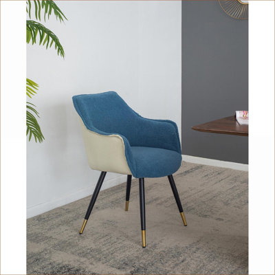 Ensemble de 2 chaises d'appoint en tissu bleu ciel, chaises d'appoint 23 po x 23 po x 34 po pour le salon, la chambre à coucher et le meuble-lavabo de cuisine
