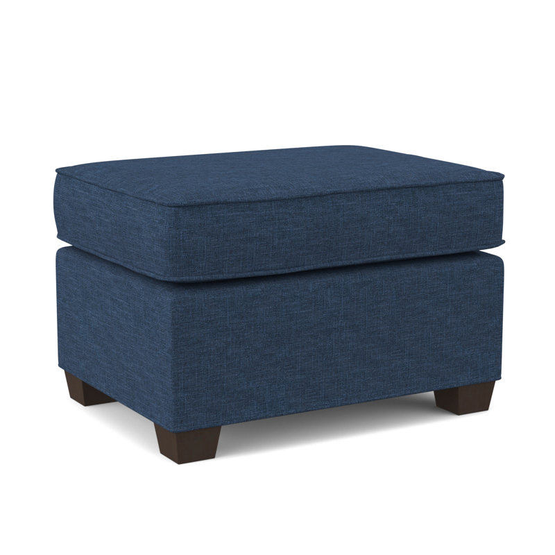Finn 26" Wide Rectangle Standard Ottoman, Archetype Admiral, Cafelle