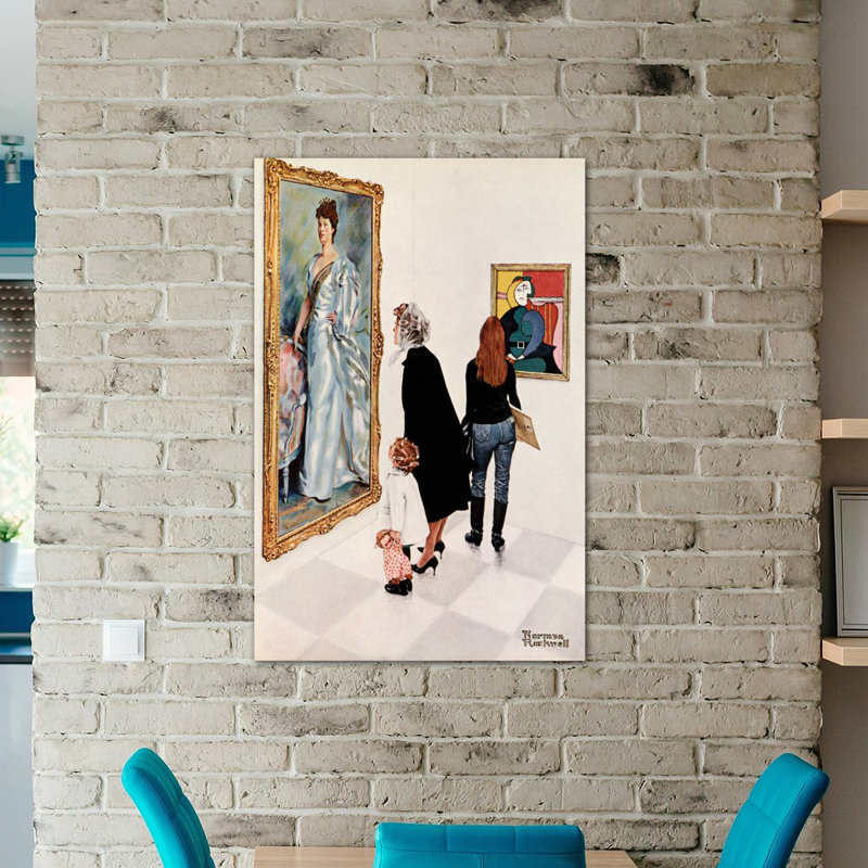 «Picasso contre Sargent» par Norman Rockwell, reproduction d'art sur toile tendue, H 40 po x l 26 po x P 1,5 po