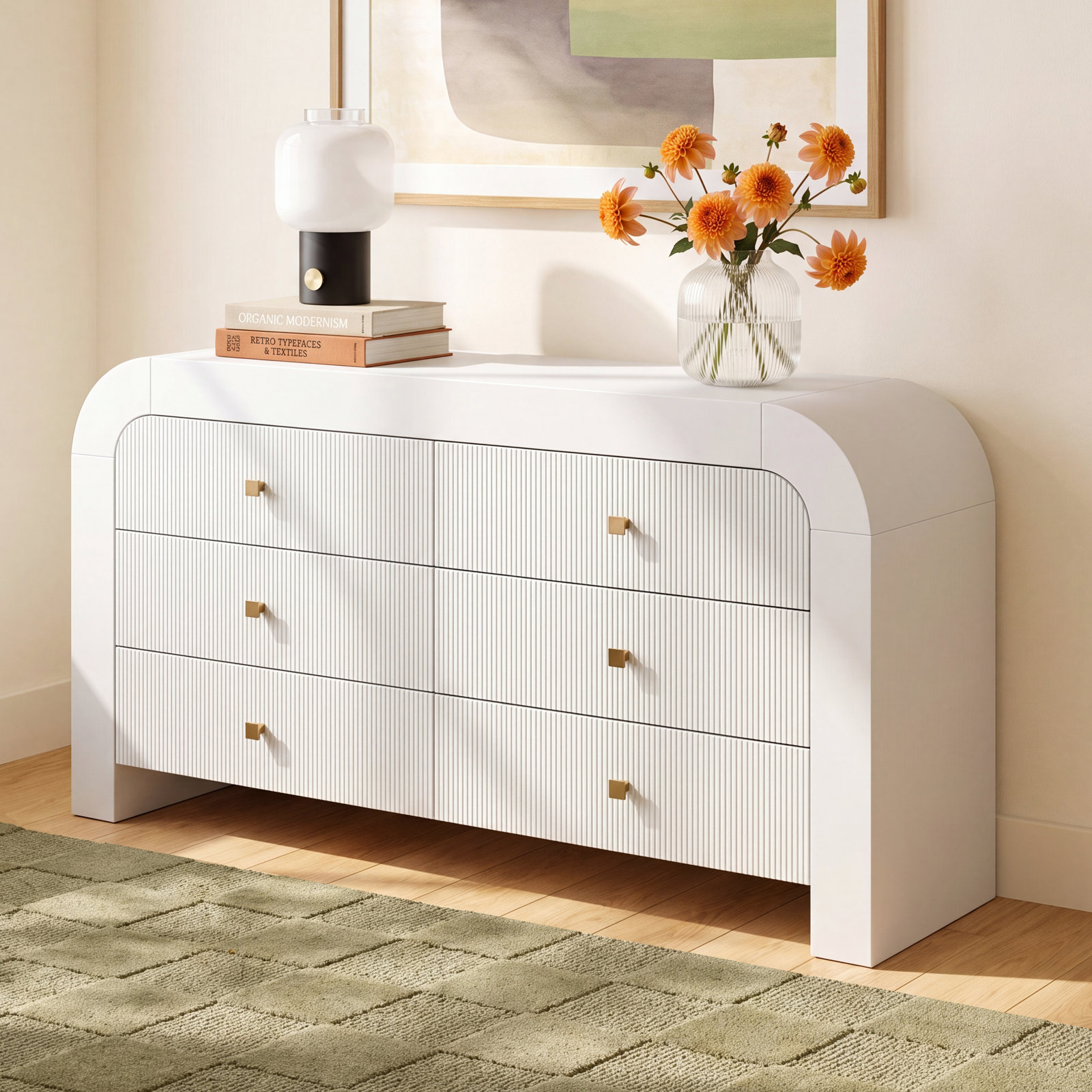 Baxley 62 " Acacia Double Dresser, White