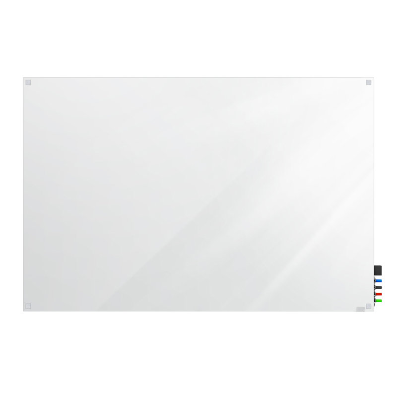 Panneau de verre magnétique mural Harmony, 36 po x 48 po, Blanc