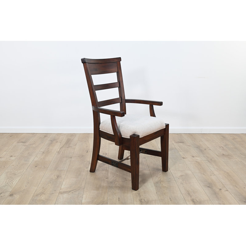 Chaise avec accoudoirs Chelo, Moka rétro, Brun