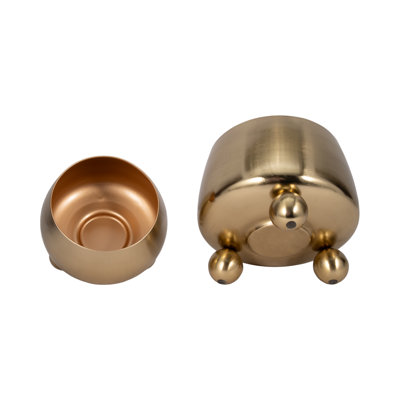 Ensemble de 2 pots à fleurs ronds en métal 9 pi 11 po Aedin