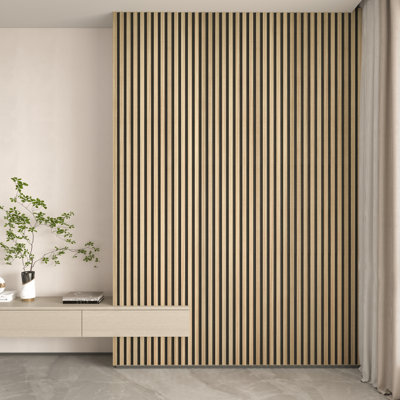 61 cm x 240 cm 3D Wall Panel in Brown (1-pack)