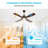 Dc Motor 4 Solid Wood Blades Indoor Ceiling Fan With Light Kit-581346355-581346356-590345124