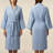 100% Cotton Terry Bathrobe（Lightblue）-448476650