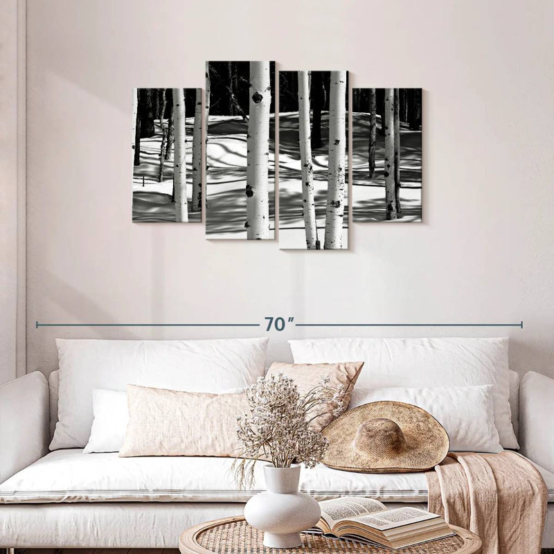 Harnek Monochrome Aspens, 27" H x 43" W