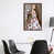 Toile avec cadre en bois brun classique
