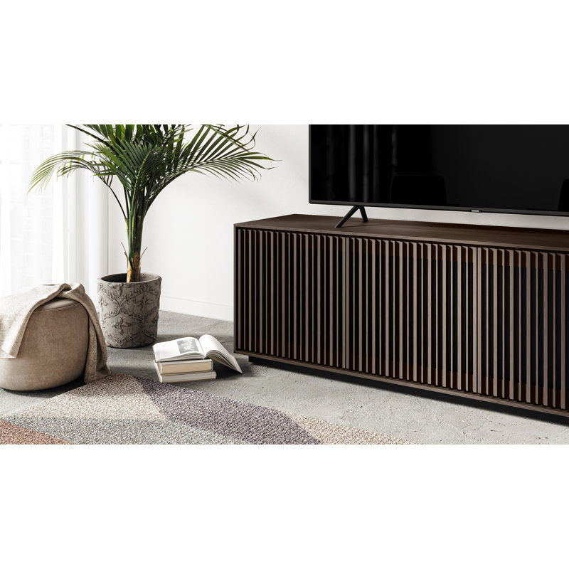 Profile 4-Door Media Storage Cabinet, Toasted Oak