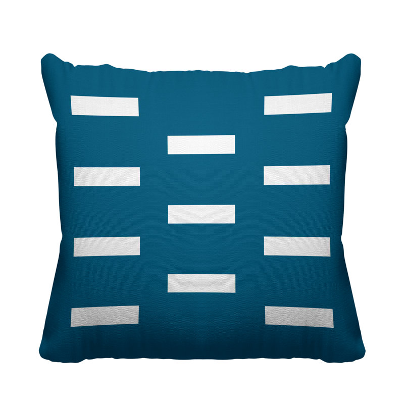 Coussin décoratif intérieur / extérieur Luella, L 17 po x H 17 po, Turquoise