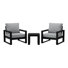 Ensemble de conversation modulaire 3 pièces avec cadre et patio