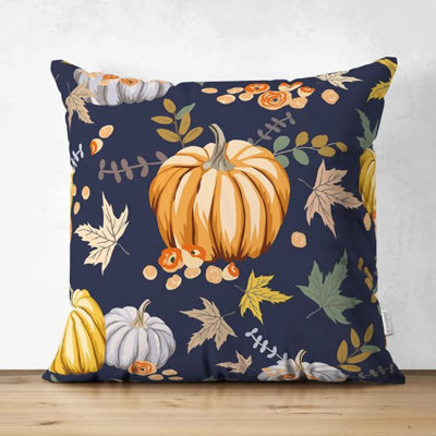Indoor / Outdoor Floral Square Throw Cushion Cover