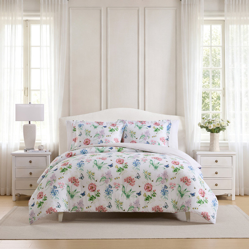 Lenox Classic Butterfly Meadow 3-Piece Comforter Set, King/Cal King, King/Cal King