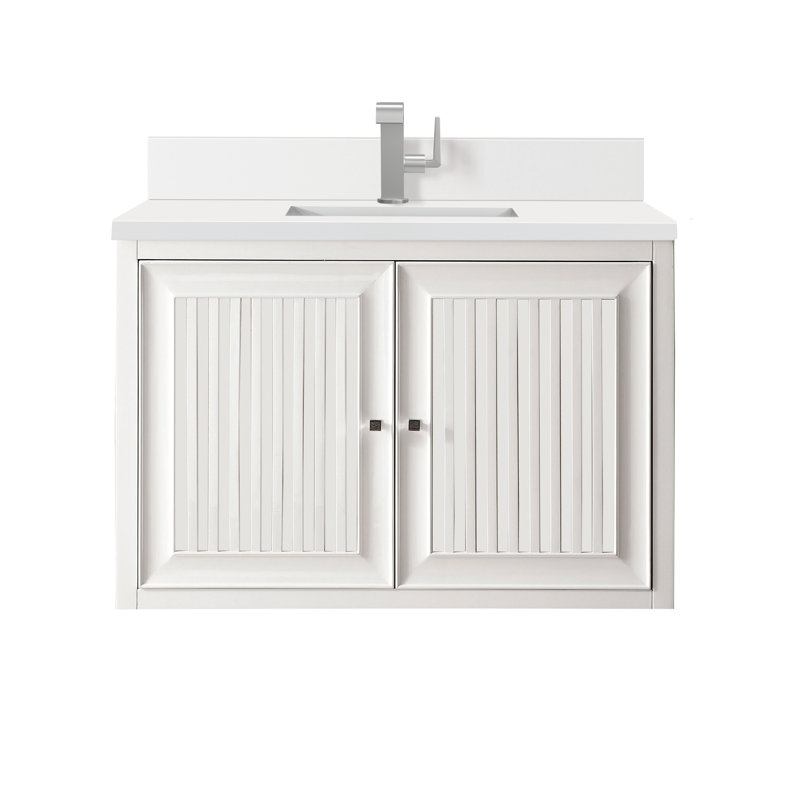 Athens 36'' W Single Vanity, White Zeus, Glossy White, Single-Hole
