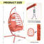 Chaise hamac suspendue en métal, 350 lb