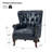 Ansumana 31.5" W Genuine Leather Wingback Armchair with Nailhead Trim-111352298