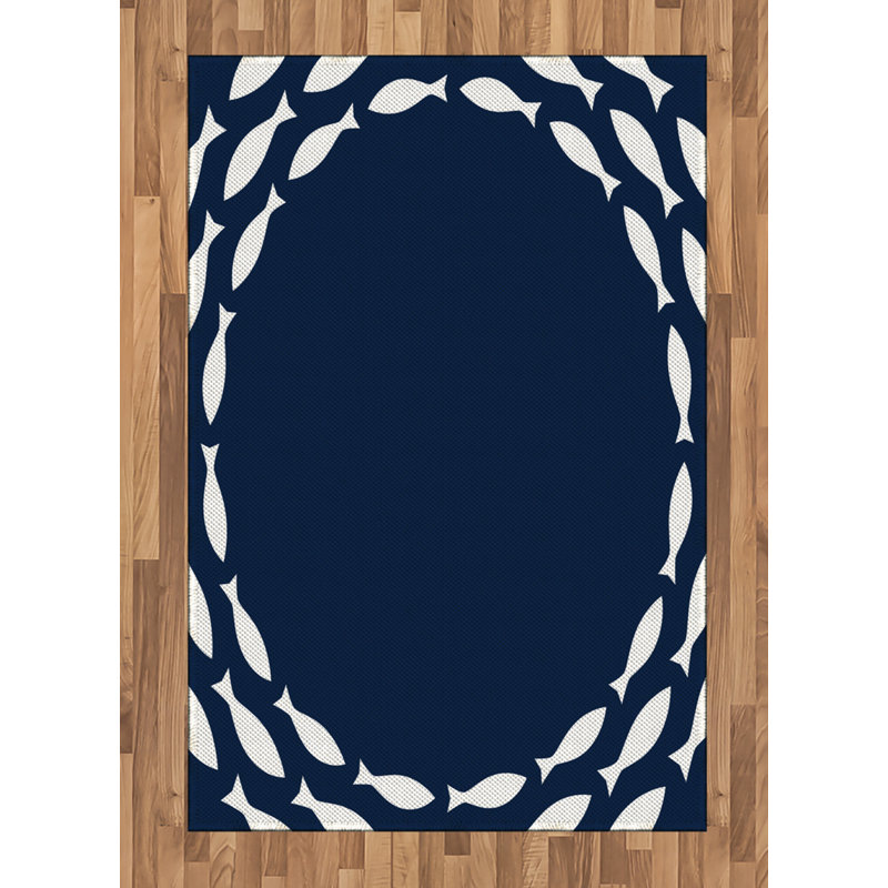 Sealife High Density Long Fiber Poly Threads Decorative Area Rug Carpet, Rectangle 4' x 5'8"