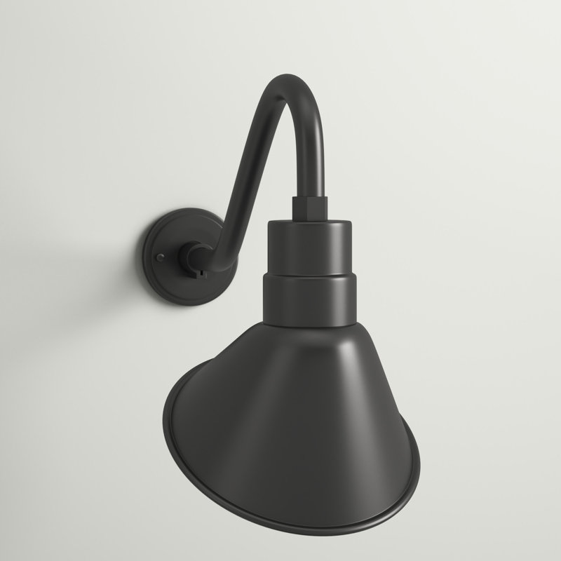 Molley 1 - Light RLM Dimmable Barn Light, Satin Black, 17"H x 10"W x 19.5"D