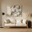 Bordure de coquillages côtiers, art mural gris en métal-411292289
