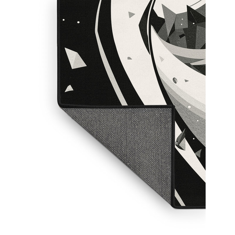 Tapis à motif géométrique doux et moelleux Eisenman, 8 x 12