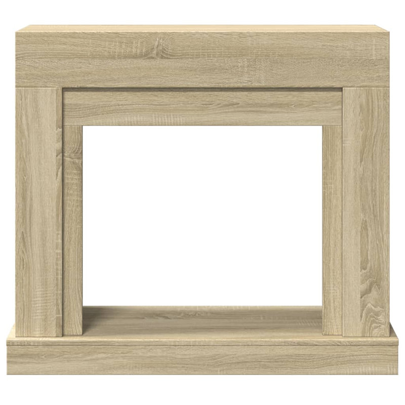 Fireplace Surround 30 Cm Engineered Wood, Sonoma Oak, 87.5cm H x 100cm W x 30cm D